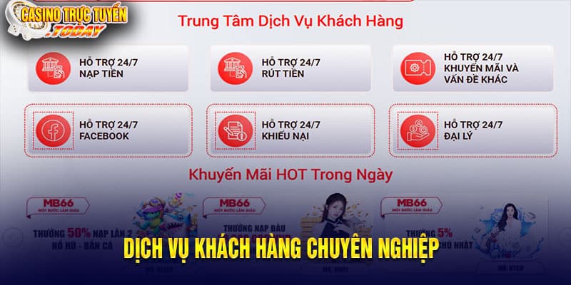 Dịch vụ khách hàng chuyên nghiệp