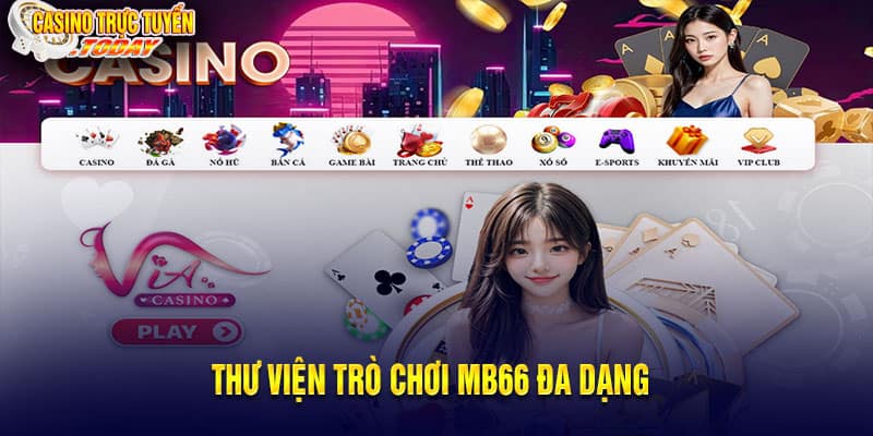 Thư viện trò chơi MB66 đa dạng